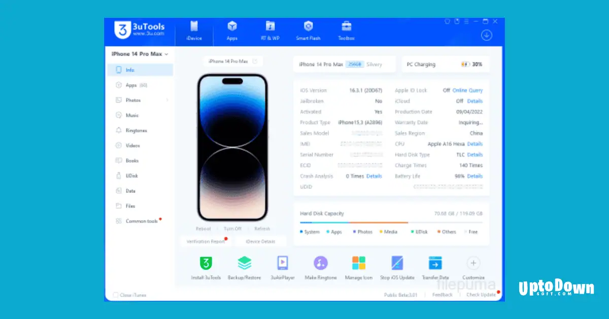 تحميل برنامج 3uTools لنظام التشغيل Mac (أحدث إصدار لعام 2026) screenshot 2