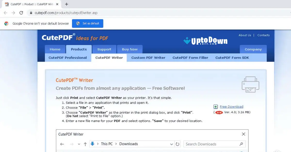 تحميل برنامج CutePDF Writer (أحدث إصدار لعام 2026) screenshot 1