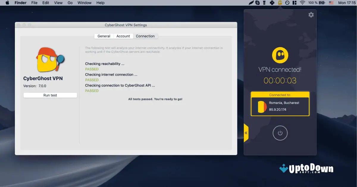 تحميل برنامج CyberGhost لنظام التشغيل Mac (أحدث إصدار لعام 2026) screenshot 1