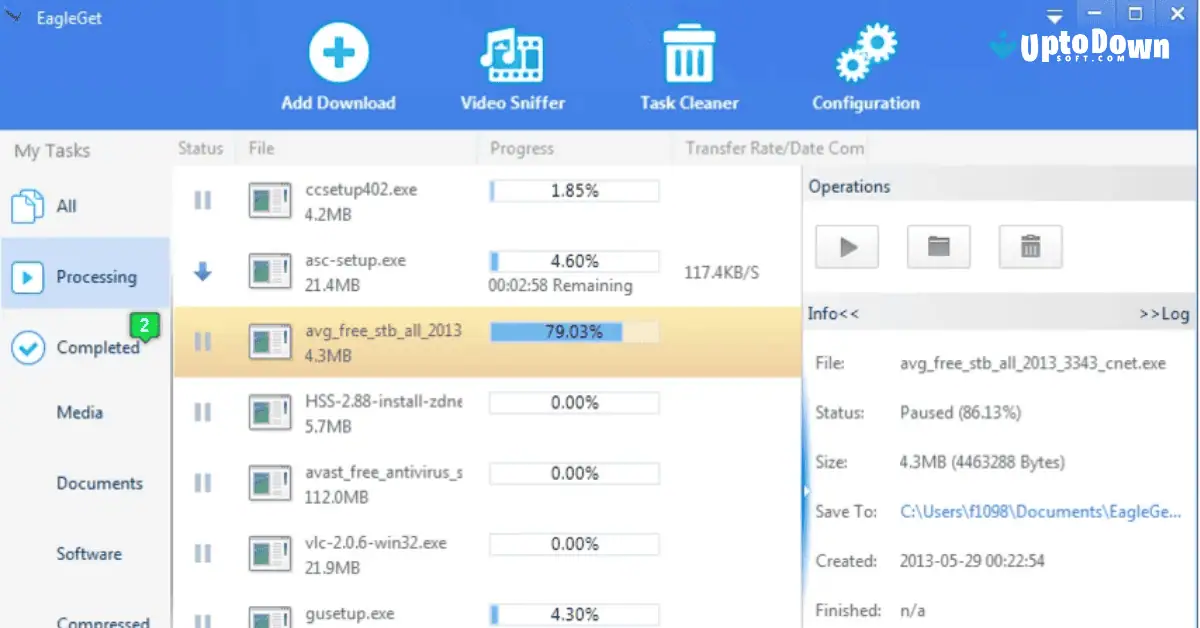 تحميل برنامج EagleGet (أحدث إصدار لعام 2026) لنظام التشغيل ويندوز 11/10 screenshot 2