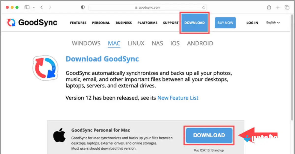 تحميل برنامج GoodSync لنظام التشغيل Mac مجاناً من Uptodown (2026) screenshot 2