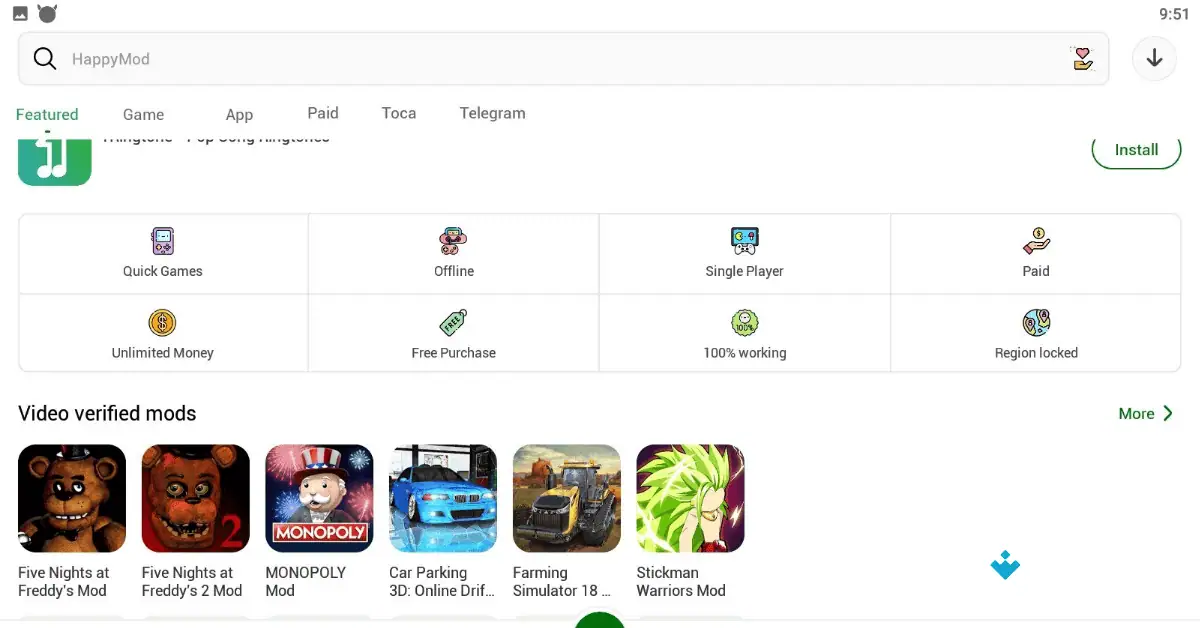 تحميل برنامج Happymod للكمبيوتر من موقع Uptodown 2026 screenshot 1