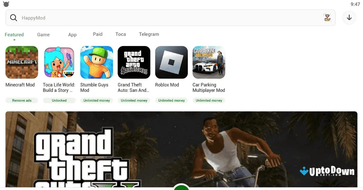 تحميل برنامج Happymod للكمبيوتر من موقع Uptodown 2026 screenshot 2