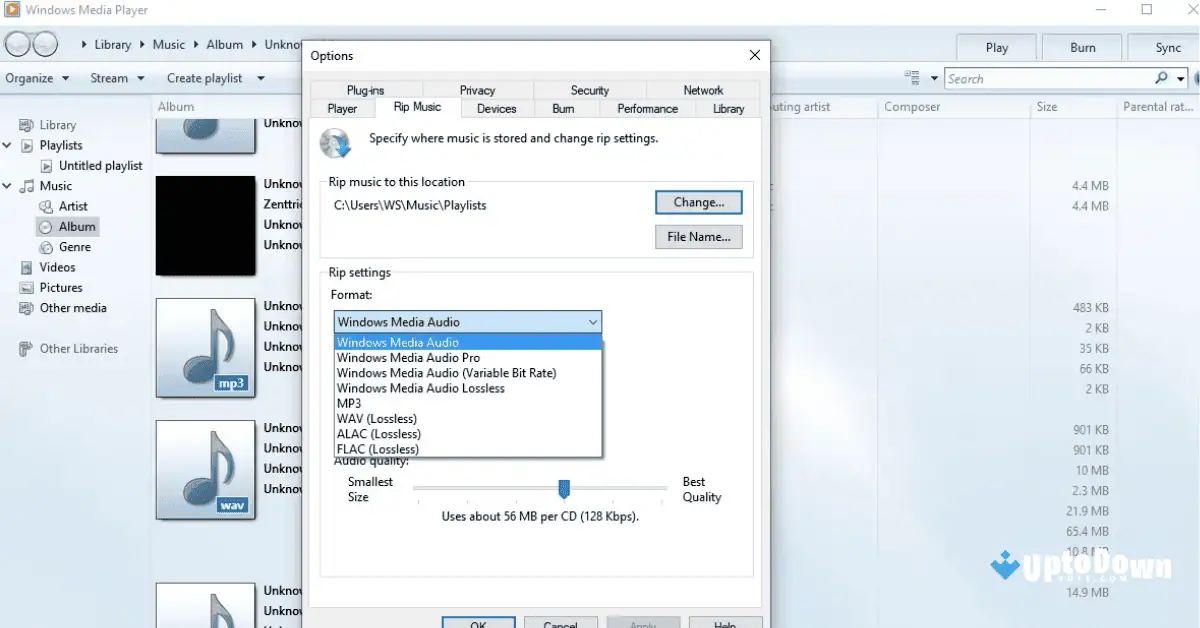 تحميل مجاني لبرنامج تحويل ملفات MP3 و WMA من Uptodown (2026) screenshot 1
