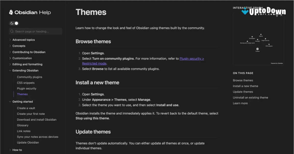 تحميل برنامج Obsidian لنظام التشغيل Mac (أحدث إصدار لعام 2026) screenshot 1