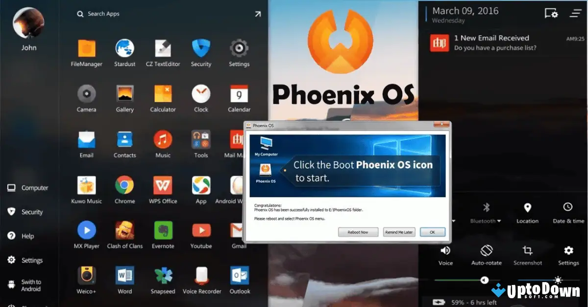 تحميل نظام التشغيل Phoenix OS (2026) لنظام التشغيل ويندوز 11/10 screenshot 3