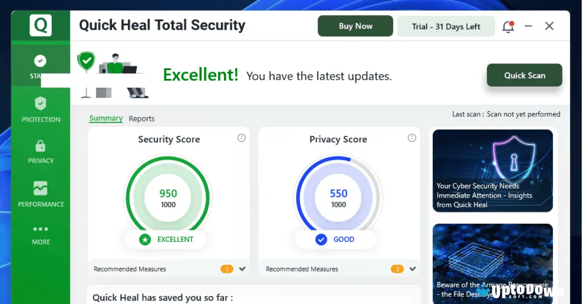 تحميل برنامج Quick Heal Total Security (أحدث إصدار لعام 2026) screenshot 1