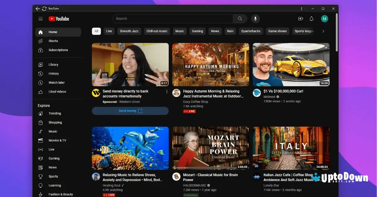 تحميل يوتيوب للكمبيوتر 2026 ويندوز 10 من موقع Uptodown screenshot 2